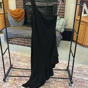 Black off the shoulder cocktail dress